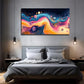 Modern Bohemian Decor Wall Art Canvas Office Home Room Framed 80x45cm