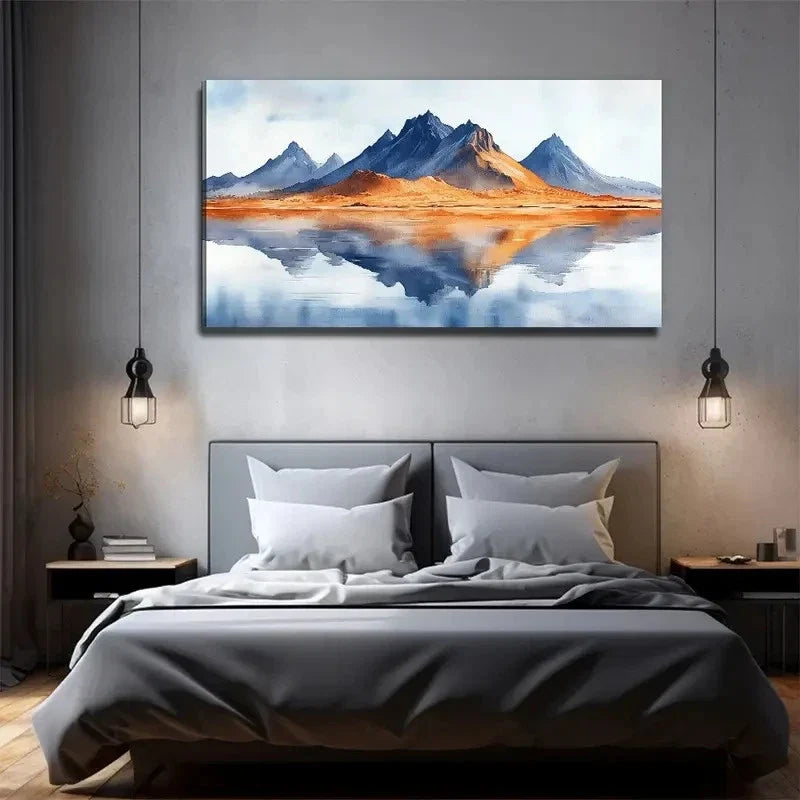 Modern Minimalist Landscape Wall Art Canvas Office Home Room Framed 120x60cm