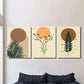 3pcs Modern Abstract Sunset, and Foliage Metal Print Ready to Hang Art