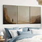 3pcs American Canyon Landscape Horse Vintage Wall Art Set Canvas Framed 40x60cm - High Quality Print 100% Australian Made Wall Canvas Ready to Hang