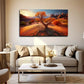 Desert Tree Silhouette Wall Art Canvas Office Home Room Framed 80x45cm