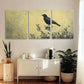 3pcs Contemporary Crow & Olive Tree Metal Print Ready to Hang Art