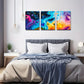 3pcs Flowing Paint Bubble Natural Color Style  Wall Art Set Canvas Framed 40x60cm - High Quality Print 100% Australian Made Wall Canvas Ready to Hang