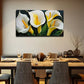 White Calla Lilies Wall Art Canvas Office Home Room Framed 80x45cm