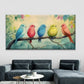 Colorful Birds on Branch Wall Art Canvas Office Home Room Framed 120x60cm