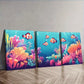 3pcs Depicting A Coral Reef Scene Nature  Wall Art Set Canvas Framed 40x60cm - High Quality Print 100% Australian Made Wall Canvas Ready to Hang