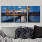 3pcsRomantic Evening London Westminster Bridge  Wall Art Set Canvas Framed 40x60cm - High Quality Print 100% Australian Made Wall Canvas Ready to Hang