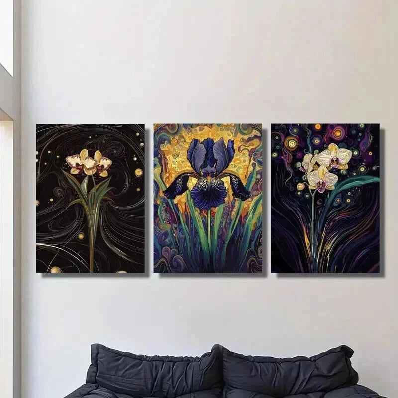 3pcs Bright Tropical Flowers & Exotic Plants Wall Art Set Canvas Framed 40x60cm - High Quality Print 100% Australian Made Wall Canvas Ready to Hang