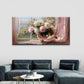 Pink Floral Vase Wall Art Canvas Office Home Room Framed 80x45cm