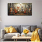 Forest Animal Concert Autumn Wall Art Canvas Office Home Room Framed 120x60cm