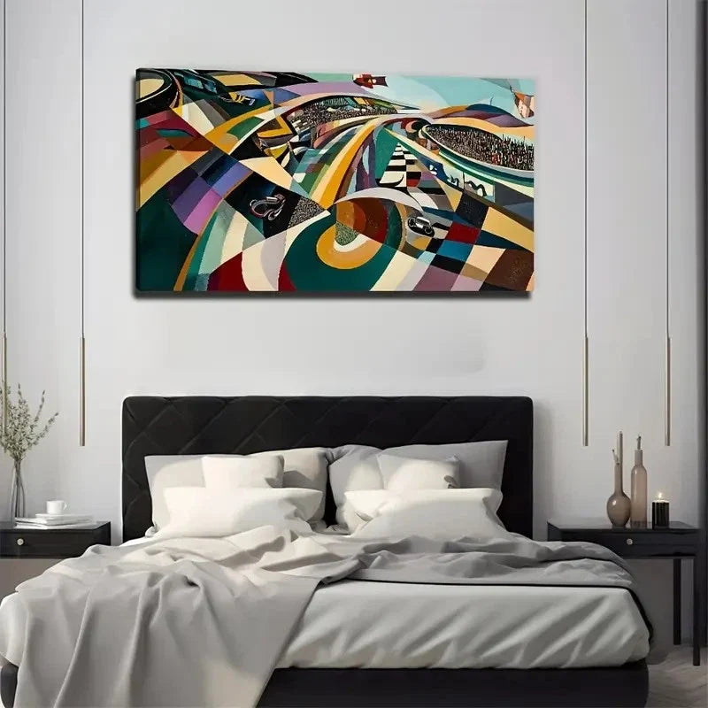 Vibrant Colorful Design Wall Art Canvas Office Home Room Framed 120x60cm