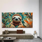 Relaxed Sloth Wall Art Canvas Office Home Room Framed 80x45cm