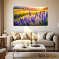 Purple Lavender Sunset Wall Art Canvas Office Home Room Framed 80x45cm