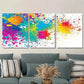 3pcs Colorful Abstract Splash Modern Metal Print Ready to Hang Art