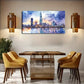 Modern Urban Skyline at Sunset Wall Art Canvas Office Home Room Framed 120x60cm