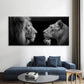 Lioness & Cub Wall Art Canvas Office Home Room Framed 120x60cm