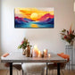 Vibrant Sunset Mountain Lands Wall Art Canvas Office Home Room Framed 120x60cm