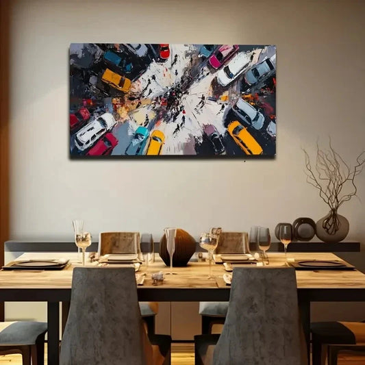 Cityscape Above Decoration Wall Art Canvas Office Home Room Framed 80x45cm