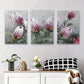 3pcs Modern Soft Watercolor Floral Design Metal Print Ready to Hang Art