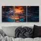 3pcs Raindrops on the water Metal Print Ready to Hang Art