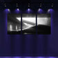 3pcs Black & White Steps White Lights Modern Style Metal Print Ready to Hang Art