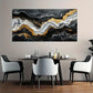 Black and Golden Fluid Marble Wall Art Canvas Office Home Room Framed 120x60cm