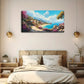 Purple Flowers Bloom Path Wall Art Canvas Office Home Room Framed 120x60cm