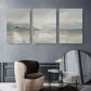 3pcs Soft Pastel Brushstrokes in Neutral Tones Metal Print Ready to Hang Art