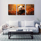 3pcs Vibrant Autumn Landscape, Panda & Floral  Wall Art Set Canvas Framed 40x60cm - High Quality Print 100% Australian Made Wall Canvas Ready to Hang