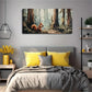 A Squirrel Holding a Nut Stand Wall Art Canvas Office Home Room Framed 120x60cm