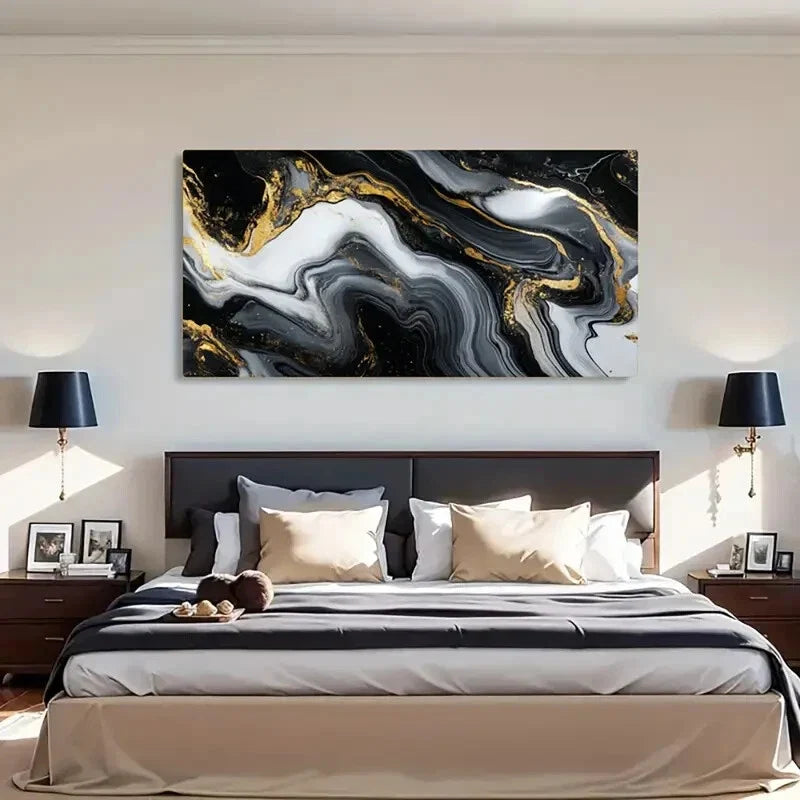 Luxury Aesthetic Modern Décor Wall Art Canvas Office Home Room Framed 120x60cm