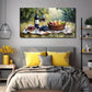 Abstract Wine And Fresh Fruit Wall Art Canvas Office Home Room Framed 120x60cm