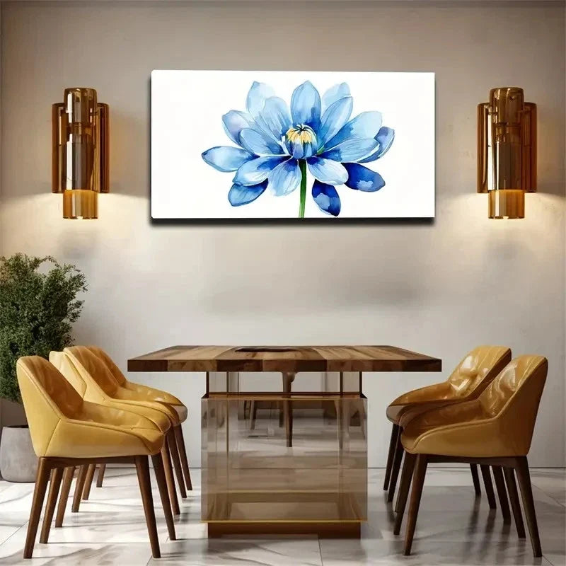 Bohemian Floral Blooming Wall Art Canvas Office Home Room Framed 80x45cm