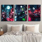 3pcs Black & Green Motorcycle and Sports Wall Art Set Canvas Framed 40x60cm - High Quality Print 100% Australian Made Wall Canvas Ready to Hang