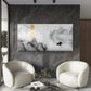 Black and White Mountain Lake Wall Art Canvas Office Home Room Framed 120x60cm