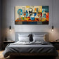Colorful Abstract Bottles Wall Art Canvas Office Home Room Framed 120x60cm