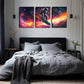 3pcs Future Human Beings Freely Explore   Wall Art Set Canvas Framed 40x60cm - High Quality Print 100% Australian Made Wall Canvas Ready to Hang