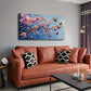 Cherry Blossoms Butterflies Wall Art canvas office home room framed 120x60cm