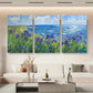 3pcs Flower and Seascape Paintings Metal Print Ready to Hang Art