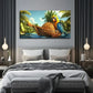 Parrot On Board Pineapple Wall Art Canvas Office Home Room Framed 120x60cm