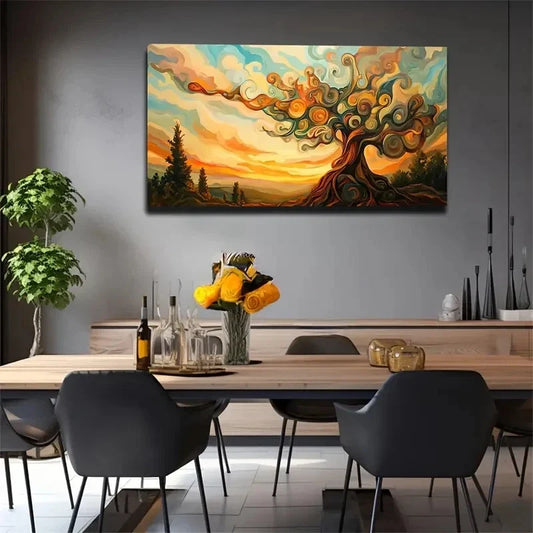 Bohemian Modern Spray Wall Art Canvas Office Home Room Framed 120x60cm