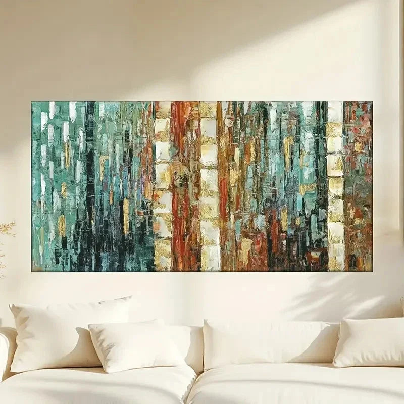Modern Abstract Forest Tree Wall Art Canvas Office Home Room Framed 120x60cm