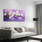 Elegant White & Pink Floral Wall Art Canvas Office Home Room Framed 80x45cm