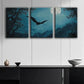 3pcs Moonlit Bats Darkness Shadow Night Perfect Wall Art Set Canvas Framed 40x60cm - High Quality Print 100% Australian Made Wall Canvas Ready to Hang