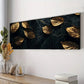 3pcs Black and Gold Plants Nature Leaf Perfect Wall Art Set Canvas Framed 40x60cm - High Quality Print 100% Australian Made Wall Canvas Ready to Hang