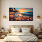 Seashells By The Beach Wall Art Canvas Office Home Room Framed 80x45cm