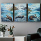 3pcs Technique For Otters and Icebergs Metal Print Ready to Hang Art