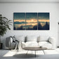 3pcs Sunrise Forest Modern Style Metal Print Ready to Hang Art
