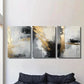 3pcs Golden Black Textured Abstract Wall Art Set Canvas Framed 40x60cm - High Quality Print 100% Australian Made Wall Canvas Ready to Hang