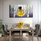 Vibrant Yellow Dress Woman Wall Art Canvas Office Home Room Framed 120x60cm